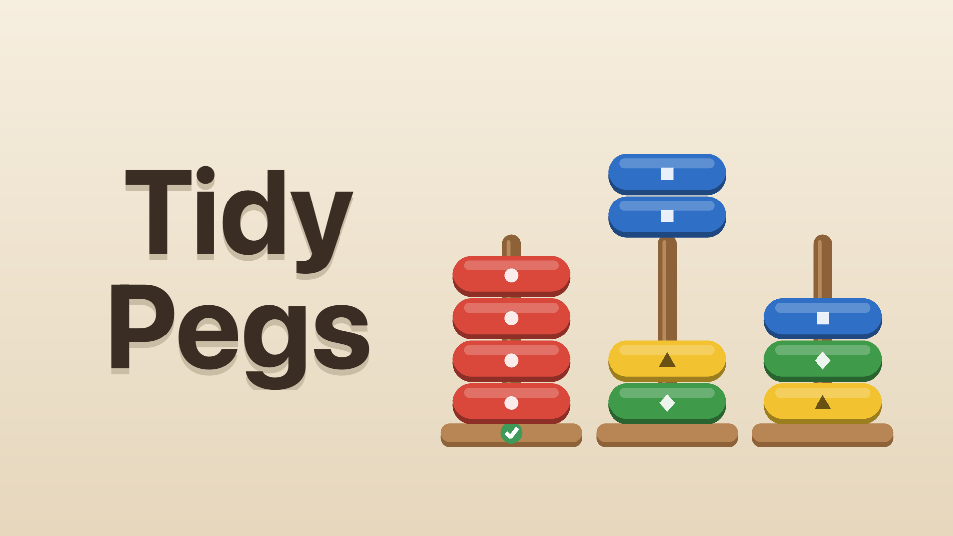Tidy Pegs（リングパズル）の制作プレビュー